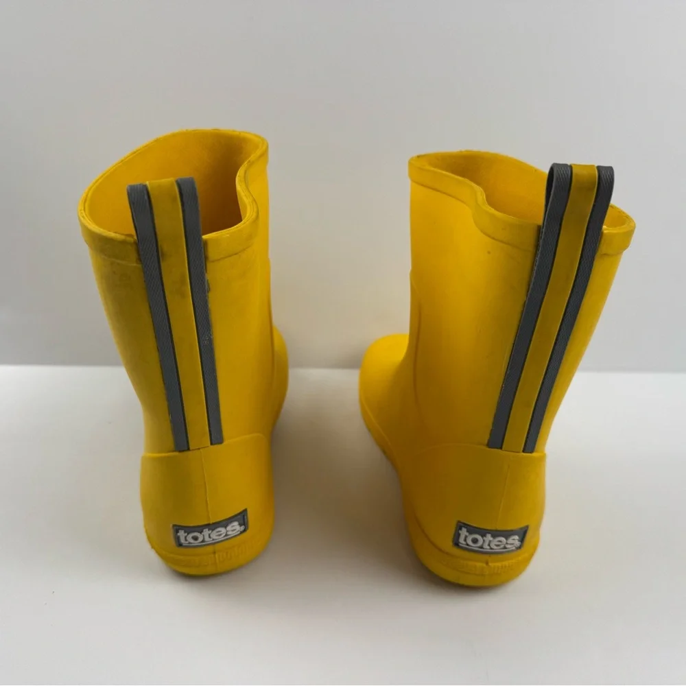 totes Bright Yellow Charley Tall Kids Rain Boots size 11-12
